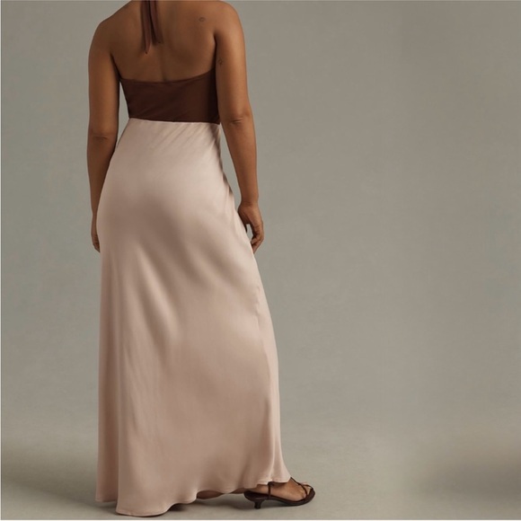 ANTHROPOLOGIE The Tilda Maxi Slip Skirt Medium Pink Size 3X - Picture 2 of 9